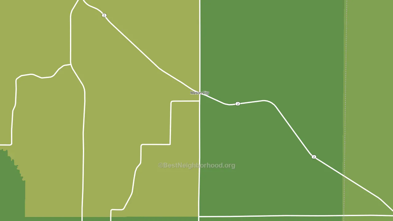 Mason City, NE block-group voter-turnout map