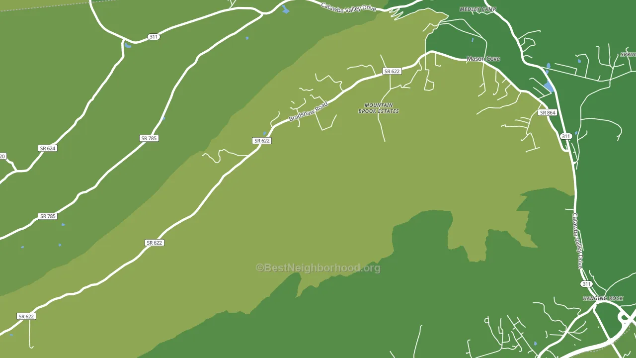 Mason Cove, VA block-group voter-turnout map