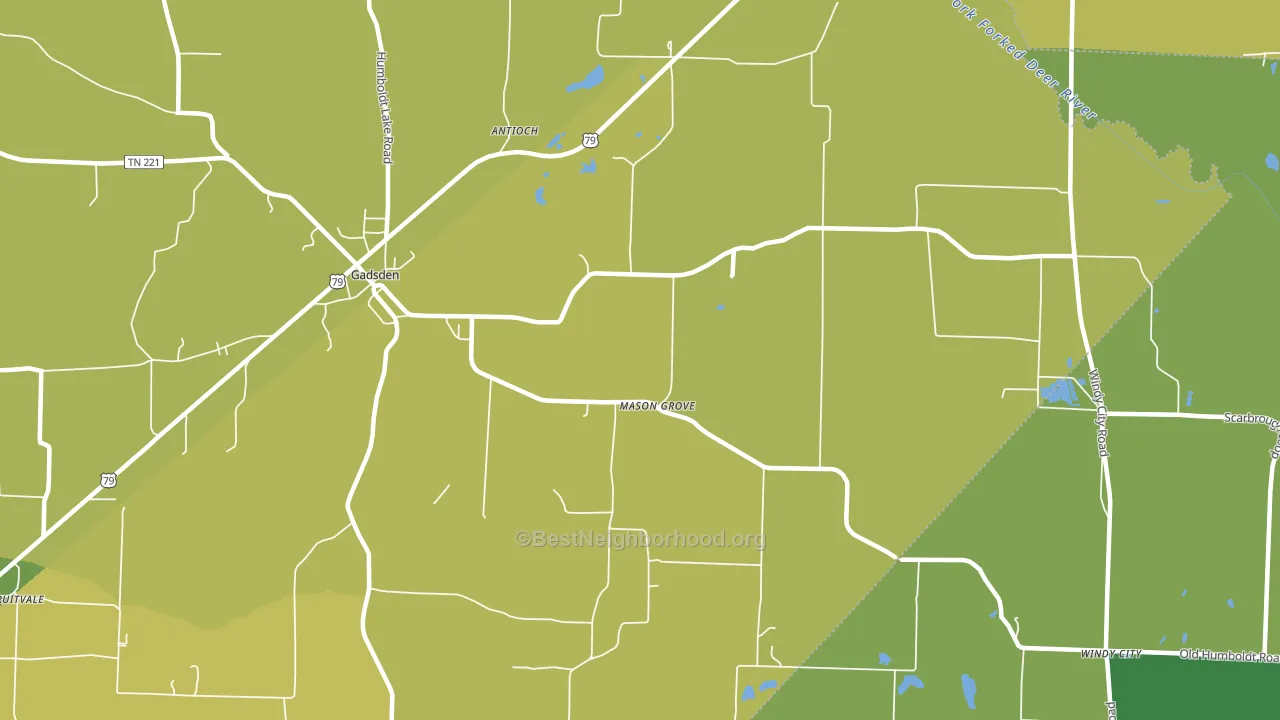 Mason Grove, TN block-group voter-turnout map