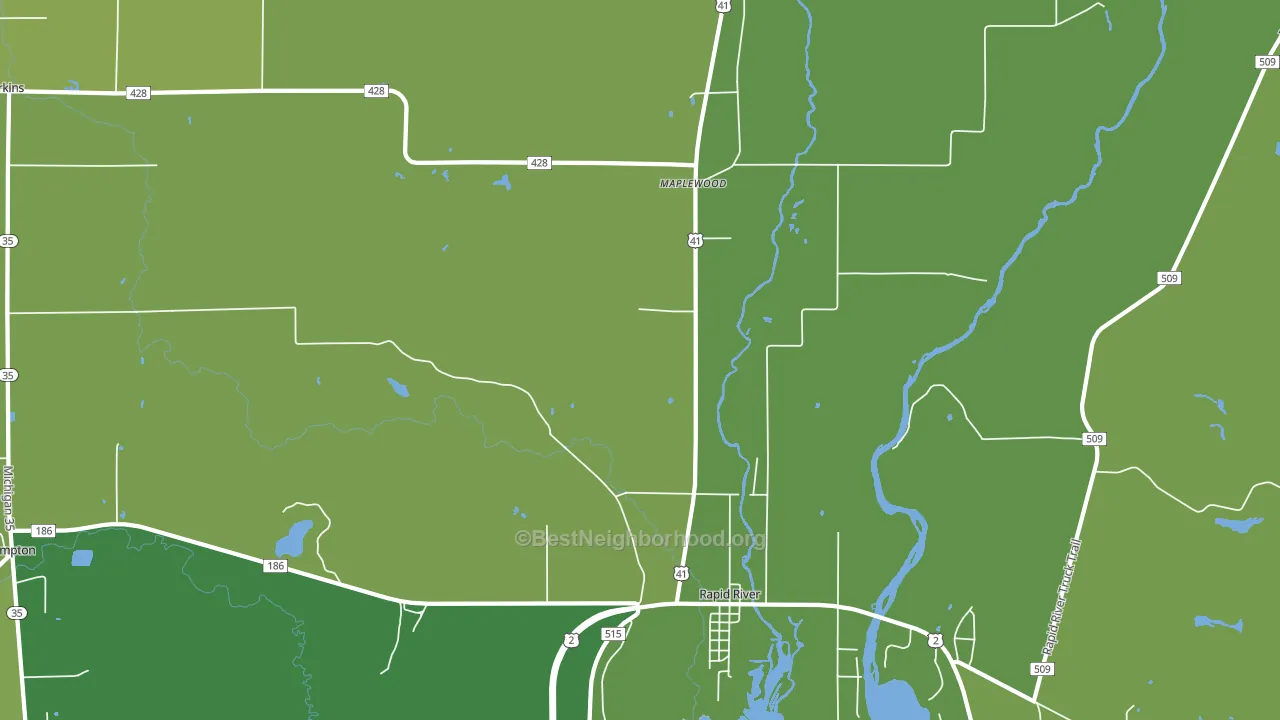 Masonville, MI block-group voter-turnout map