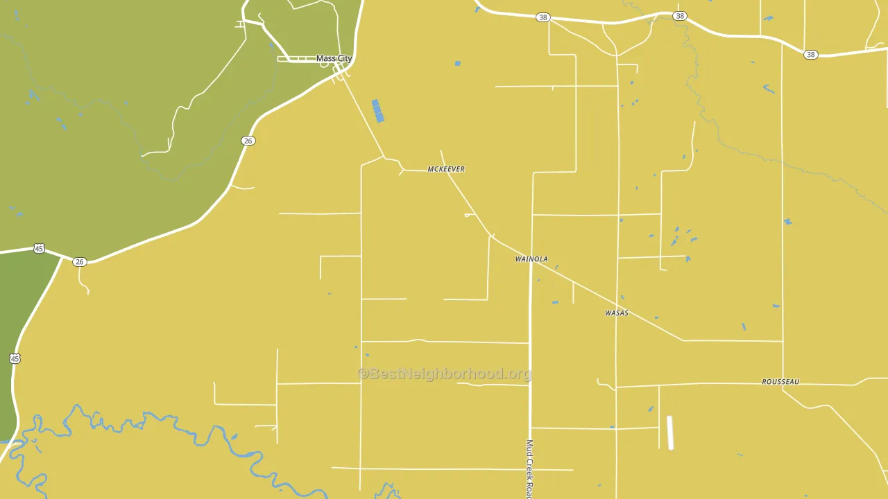 Mass City, MI block-group voter-turnout map