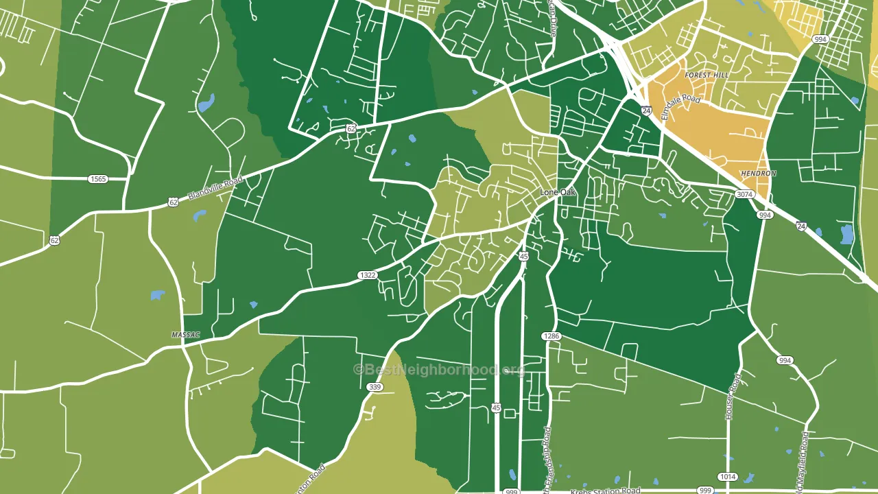 Massac, KY block-group voter-turnout map