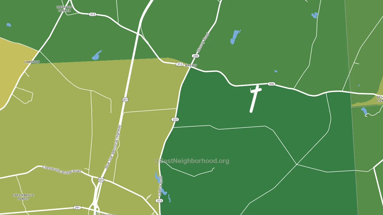Massey, MD block-group voter-turnout map
