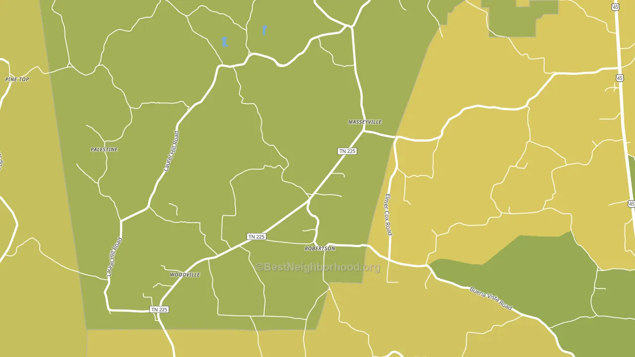 Masseyville, TN block-group voter-turnout map