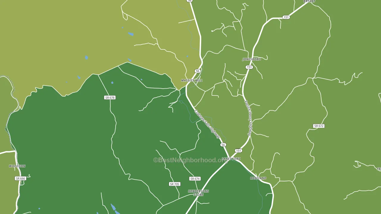 Massies Mill, VA block-group voter-turnout map