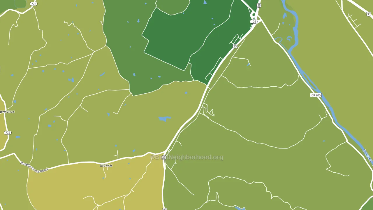 Massieville, OH block-group voter-turnout map