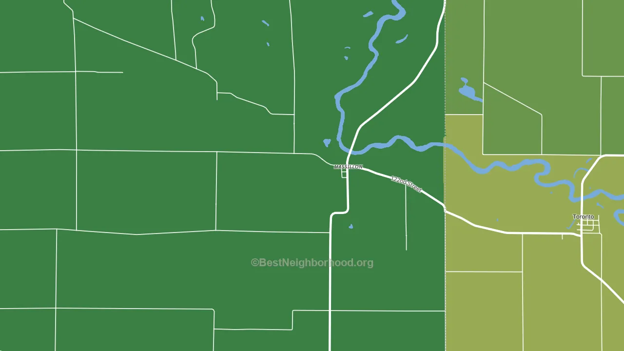 Massillon, IA block-group voter-turnout map