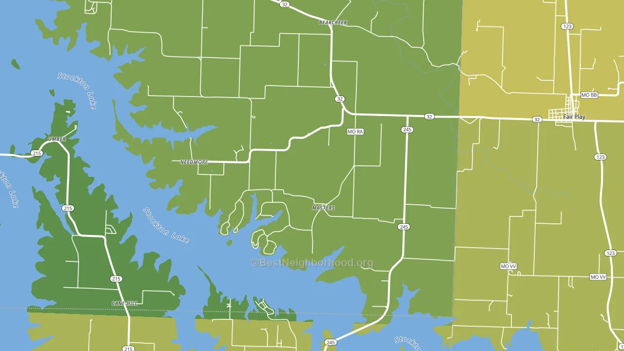 Masters, MO block-group voter-turnout map