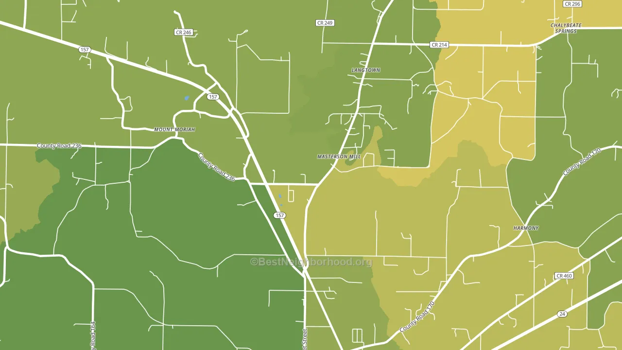 Masterson Mill, AL block-group voter-turnout map