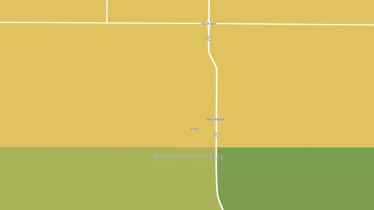 Masterson, TX block-group voter-turnout map