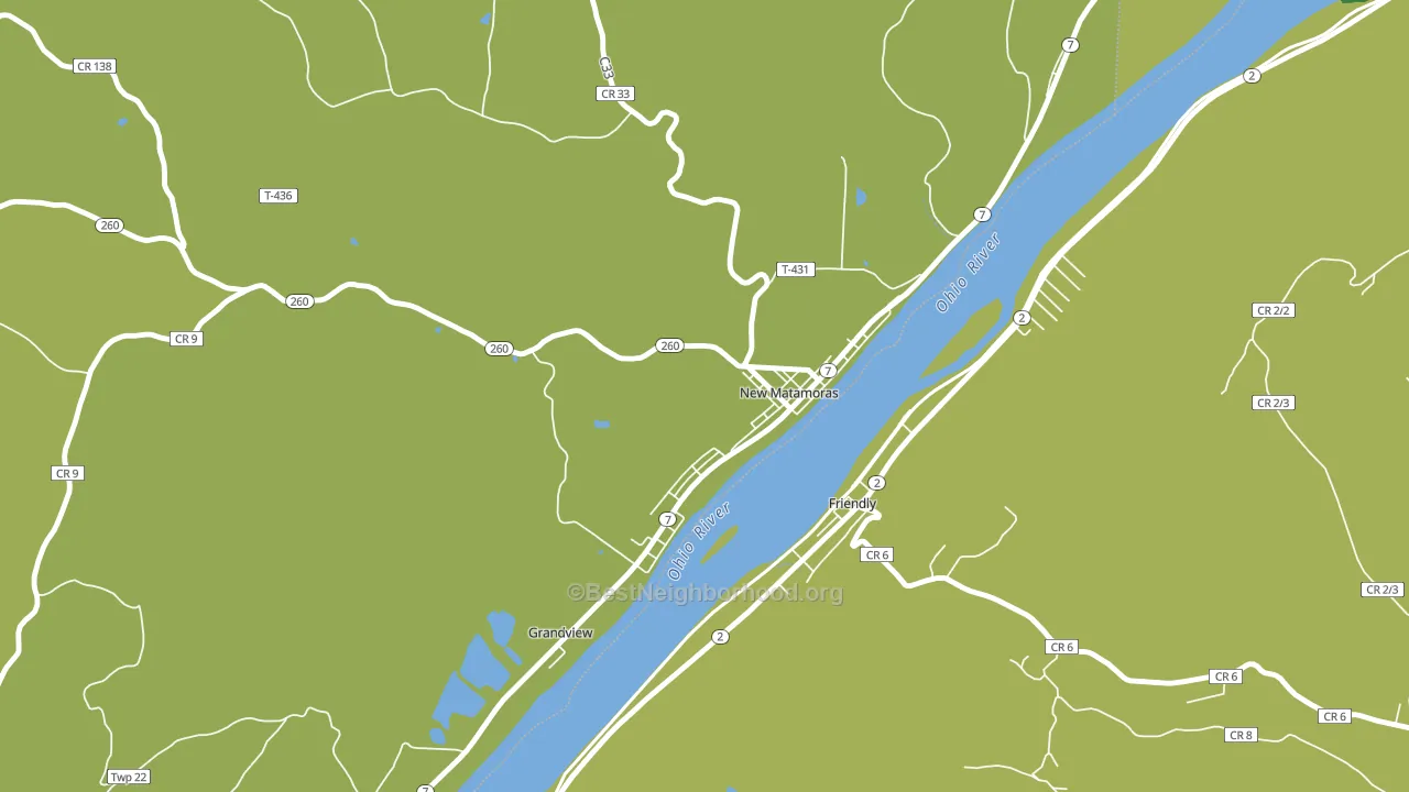 Matamoras, OH block-group voter-turnout map