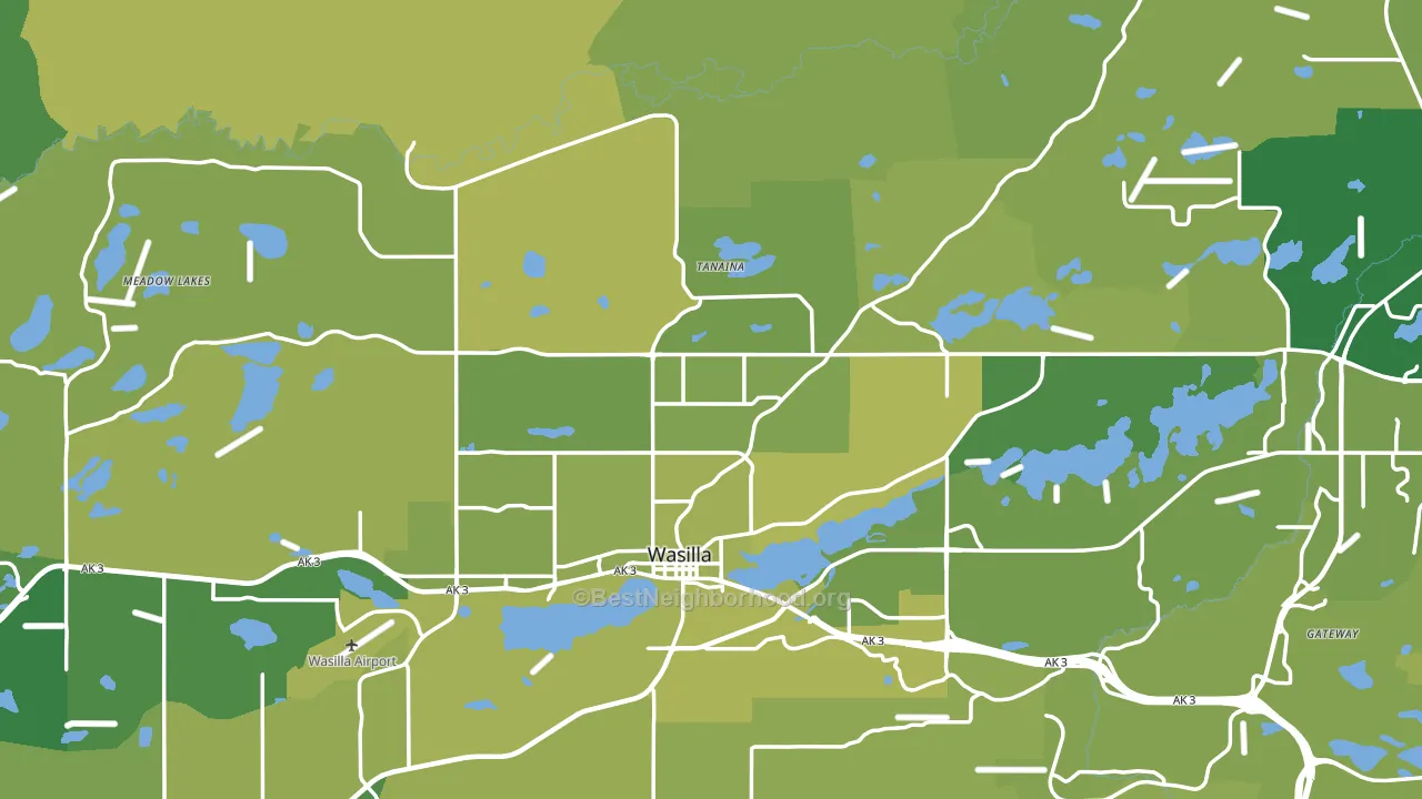 Matanuska-Susitna Borough, AK block-group voter-turnout map