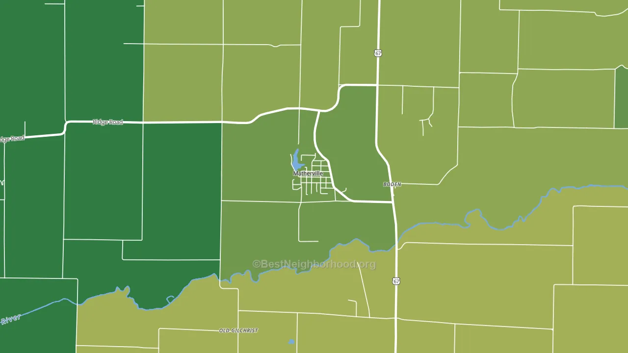 Matherville, IL block-group voter-turnout map