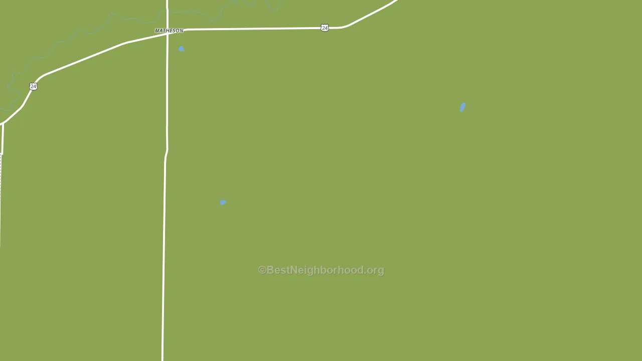 Matheson, CO block-group voter-turnout map
