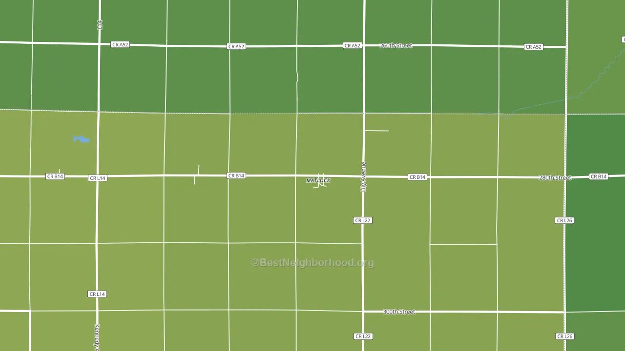 Matlock, IA block-group voter-turnout map