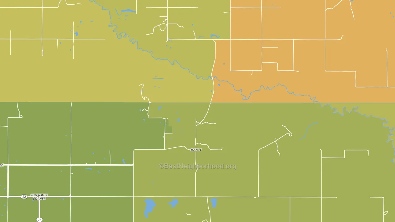 Matoy, OK block-group voter-turnout map