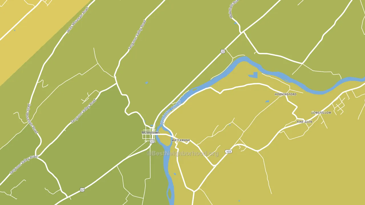 Mattawana, PA block-group voter-turnout map