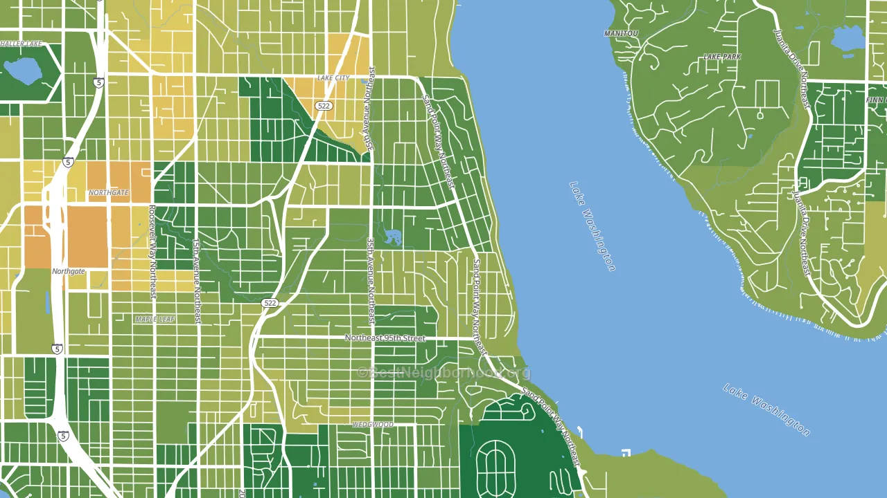 Matthews Beach, Seattle, WA block-group voter-turnout map