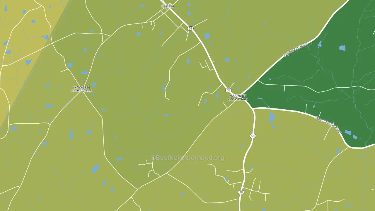Matthews Crossroads, NC block-group voter-turnout map