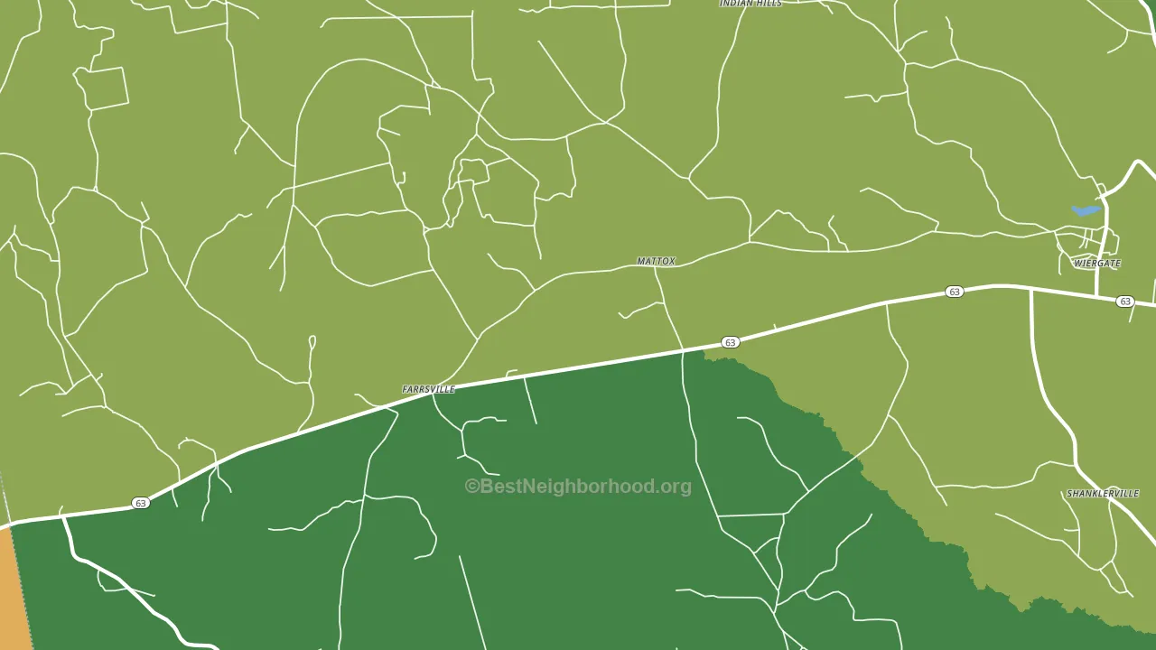 Mattox, TX block-group voter-turnout map