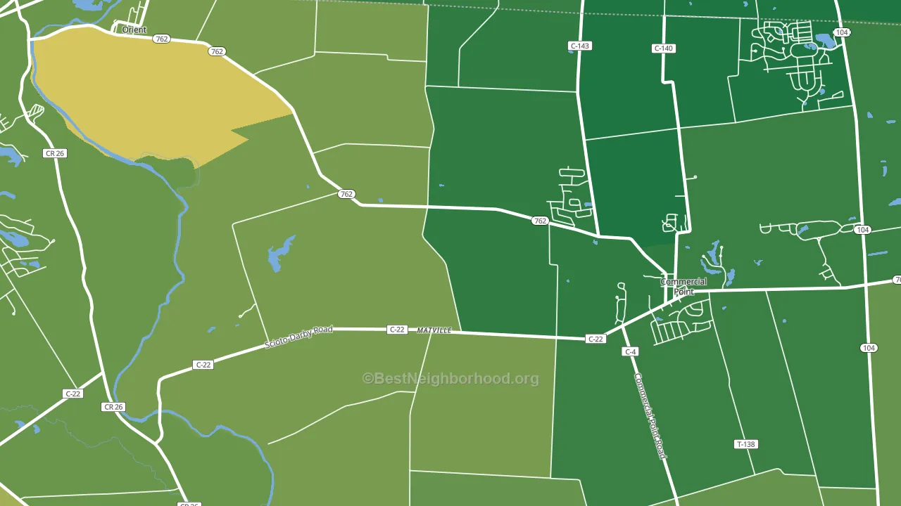 Matville, OH block-group voter-turnout map
