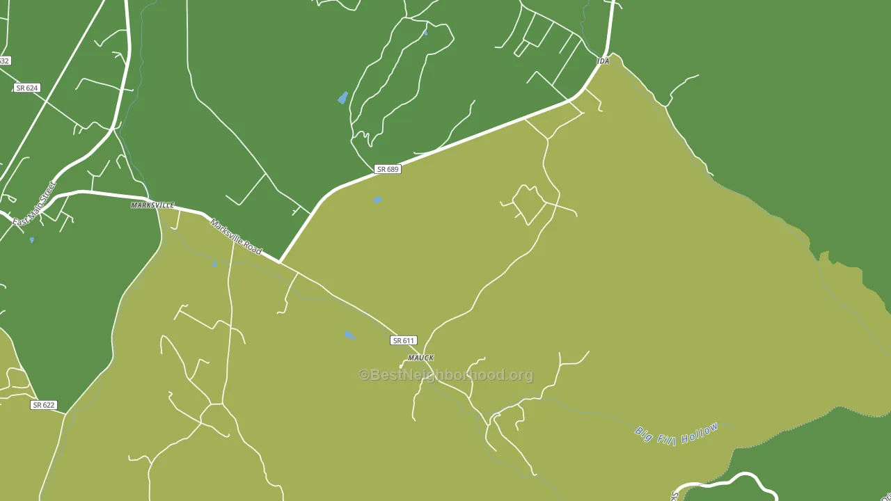 Mauck, VA block-group voter-turnout map