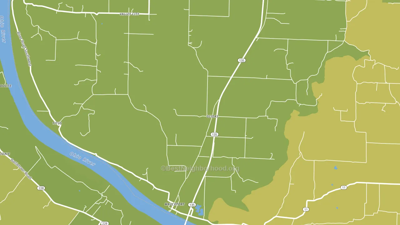 Mauckport, IN block-group voter-turnout map