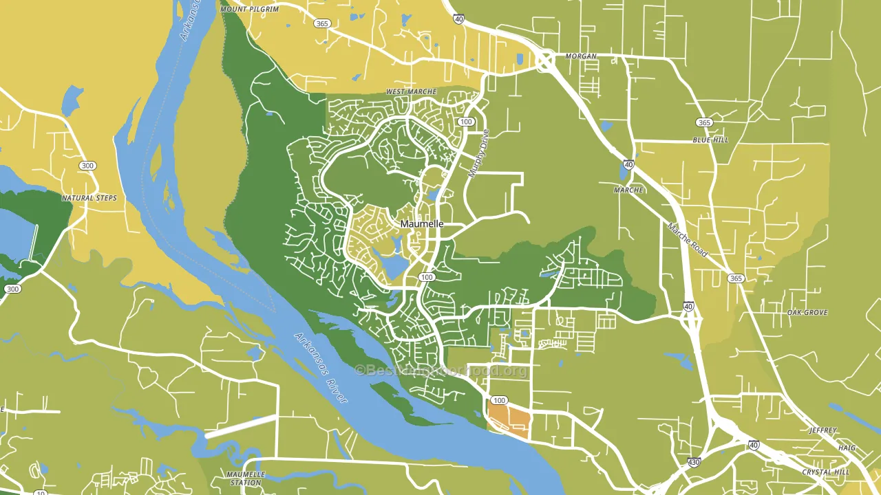 Maumelle, AR block-group voter-turnout map