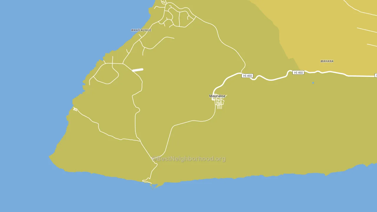 Mauna Loa, HI block-group voter-turnout map