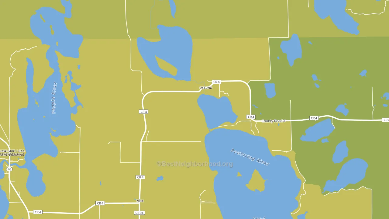 Max, MN block-group voter-turnout map