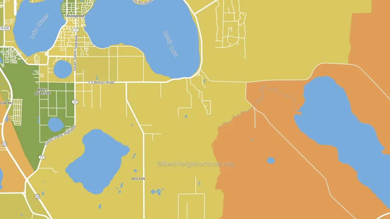 Maxcy Quarters, FL block-group voter-turnout map