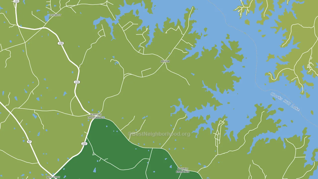 Maxim, GA block-group voter-turnout map