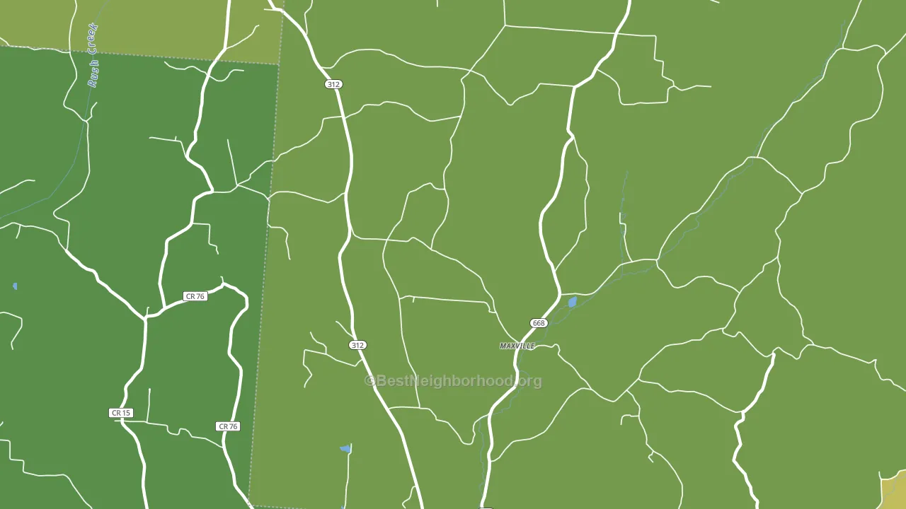 Maxville, OH block-group voter-turnout map