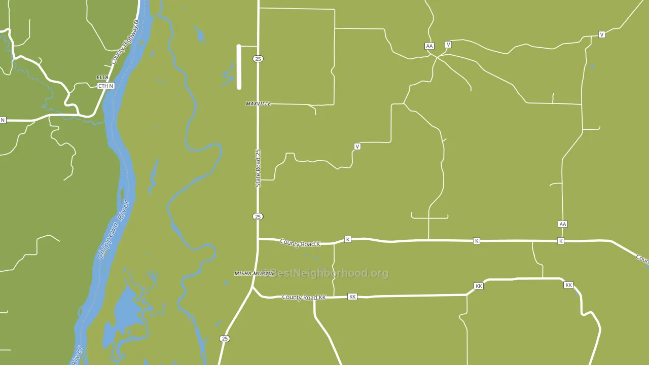 Maxville, WI block-group voter-turnout map