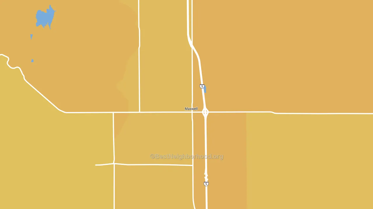 Maxwell, CA block-group voter-turnout map