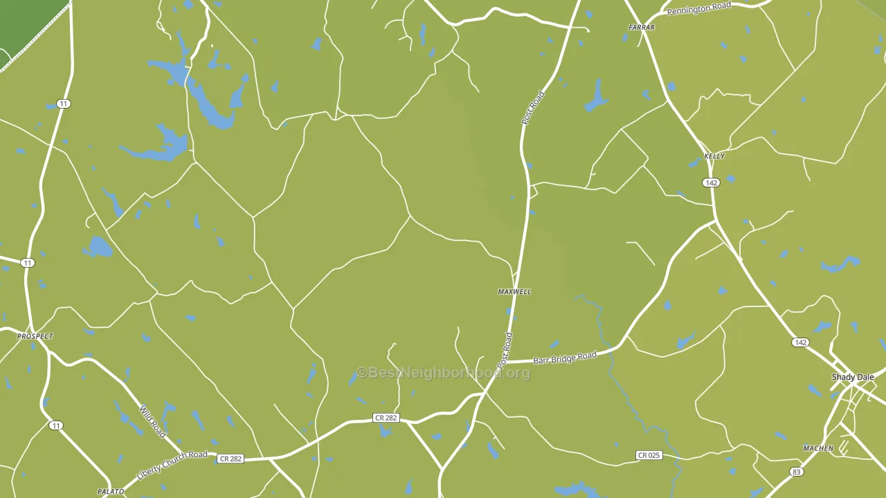 Maxwell, GA block-group voter-turnout map
