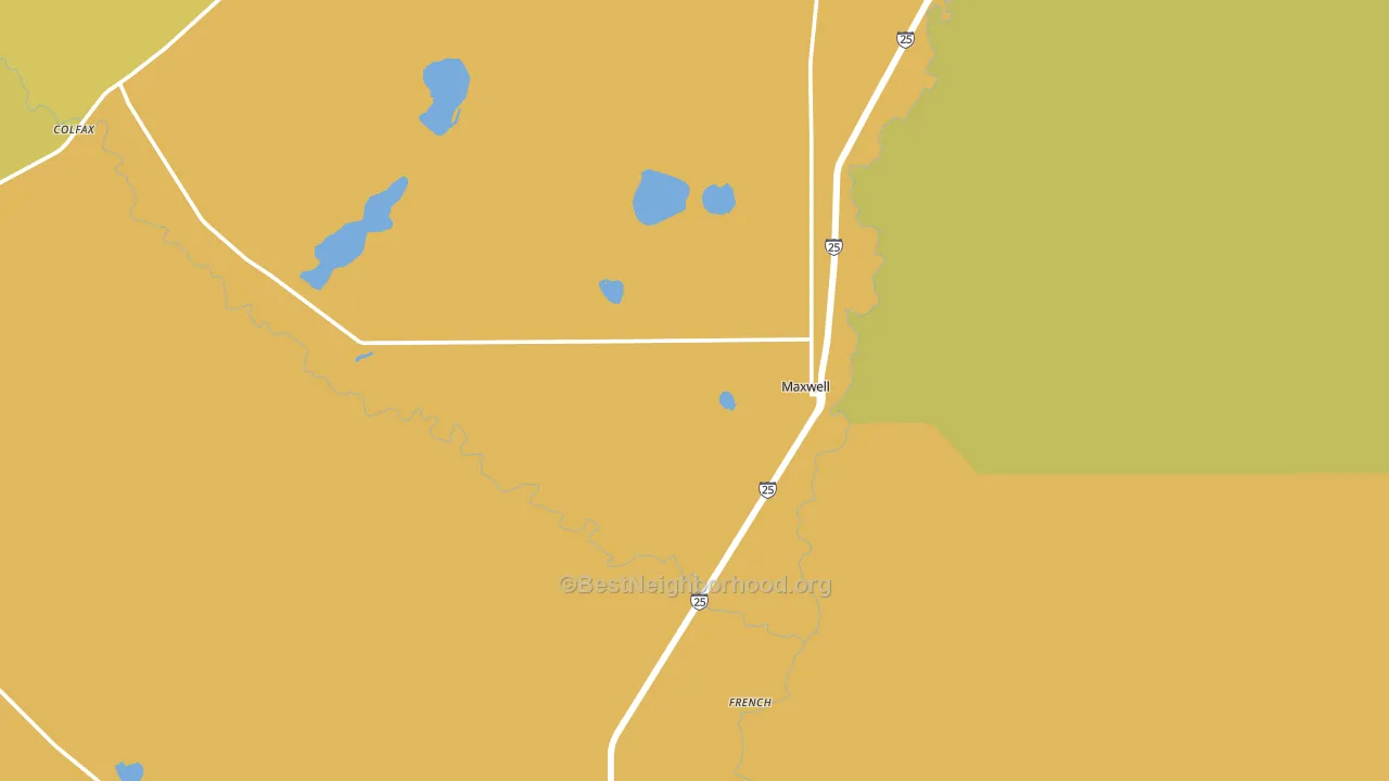 Maxwell, NM block-group voter-turnout map