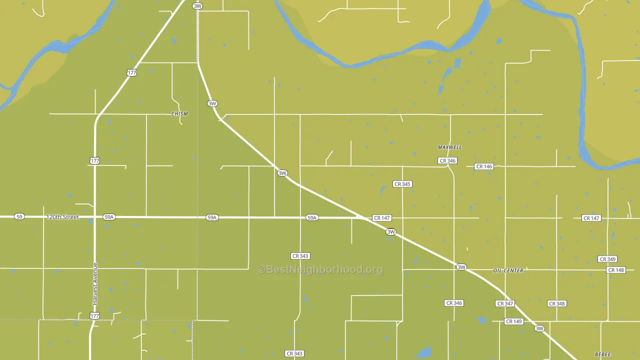 Maxwell, OK block-group voter-turnout map