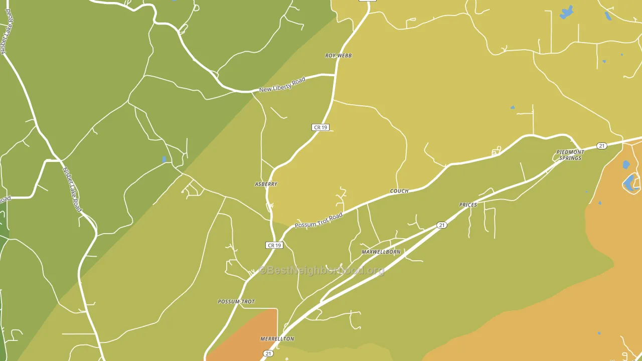 Maxwellborn, AL block-group voter-turnout map
