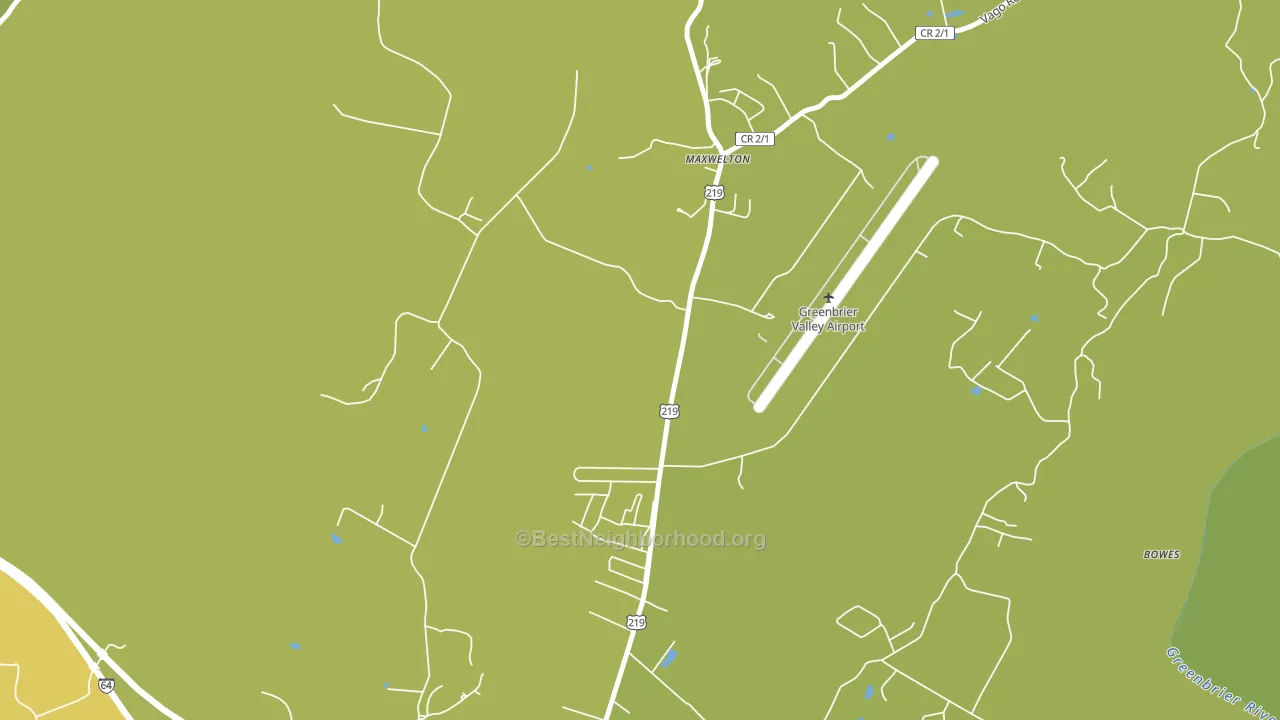 Maxwelton, WV block-group voter-turnout map