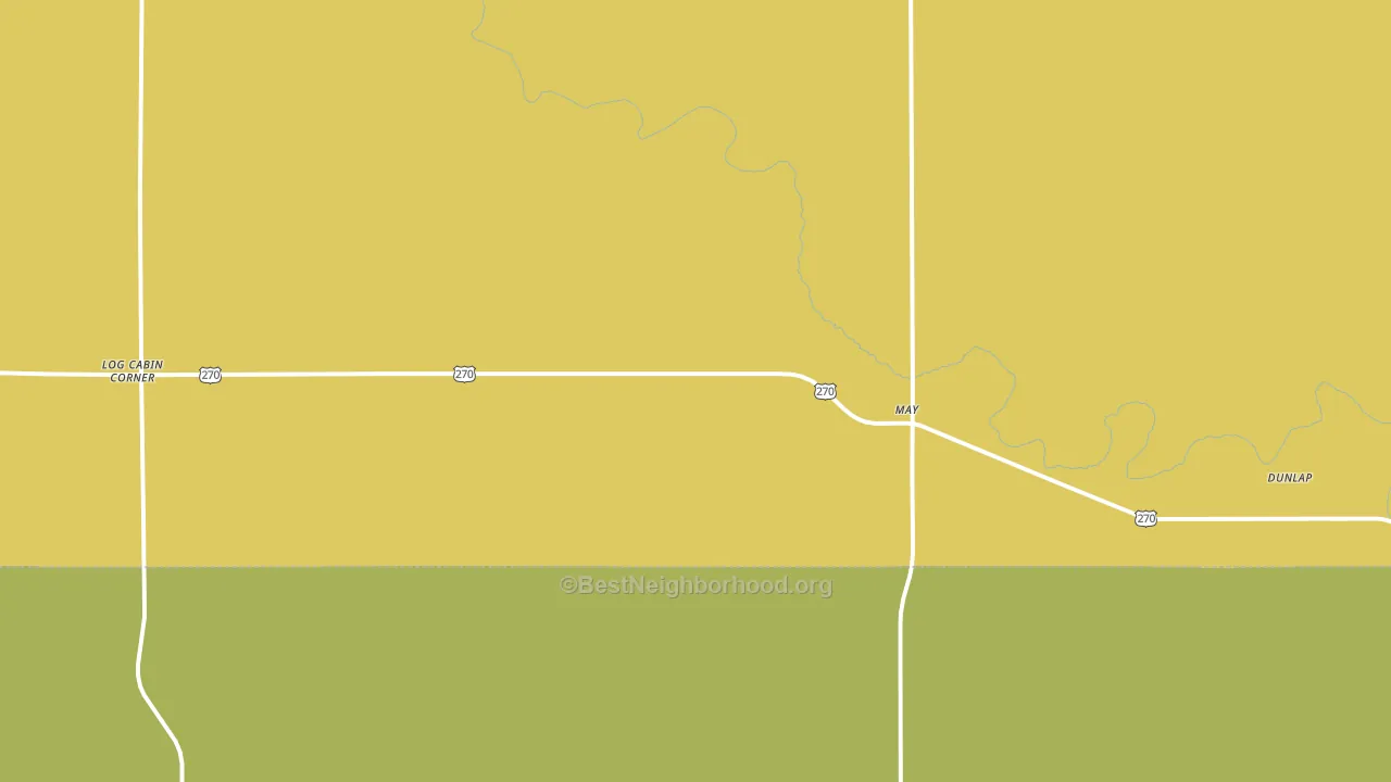 May, OK block-group voter-turnout map