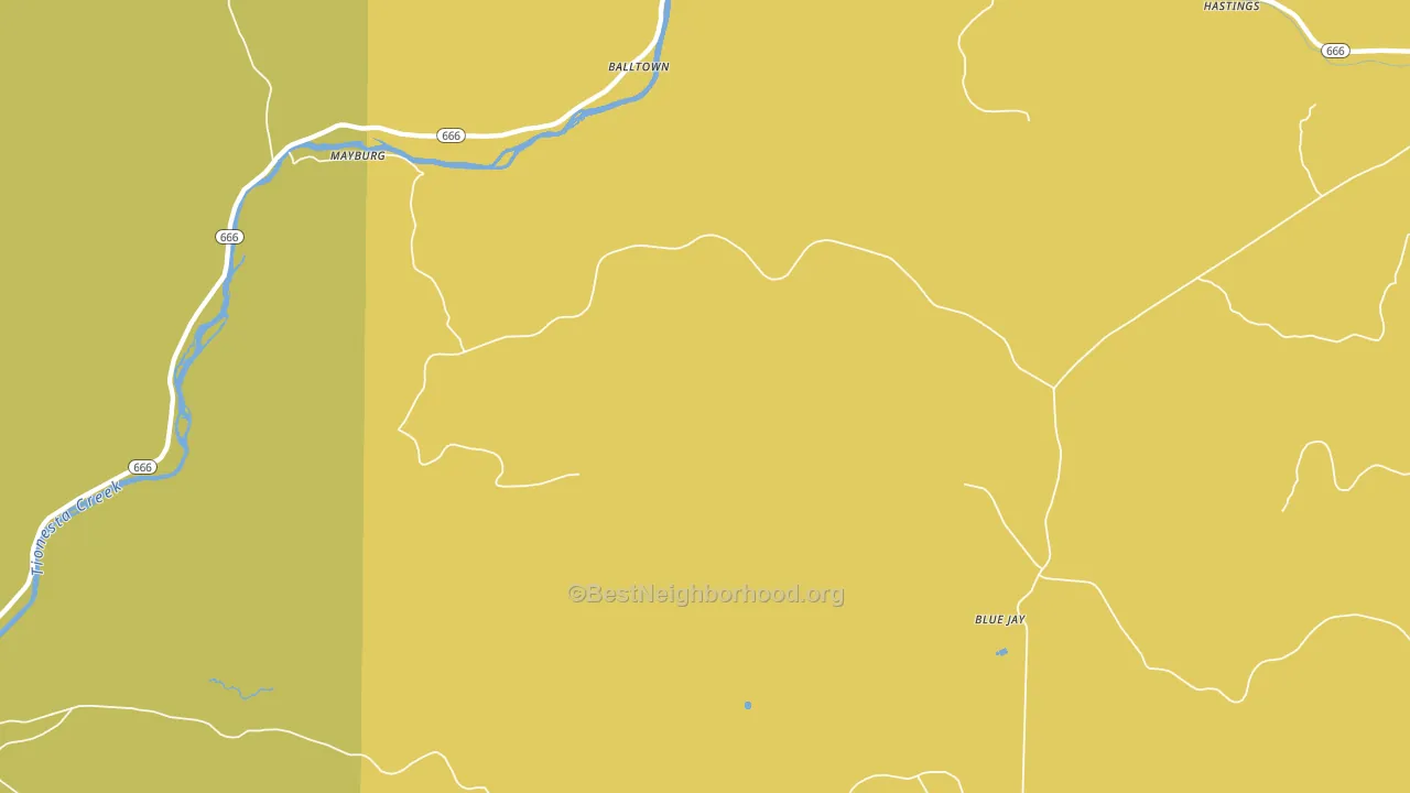 Mayburg, PA block-group voter-turnout map