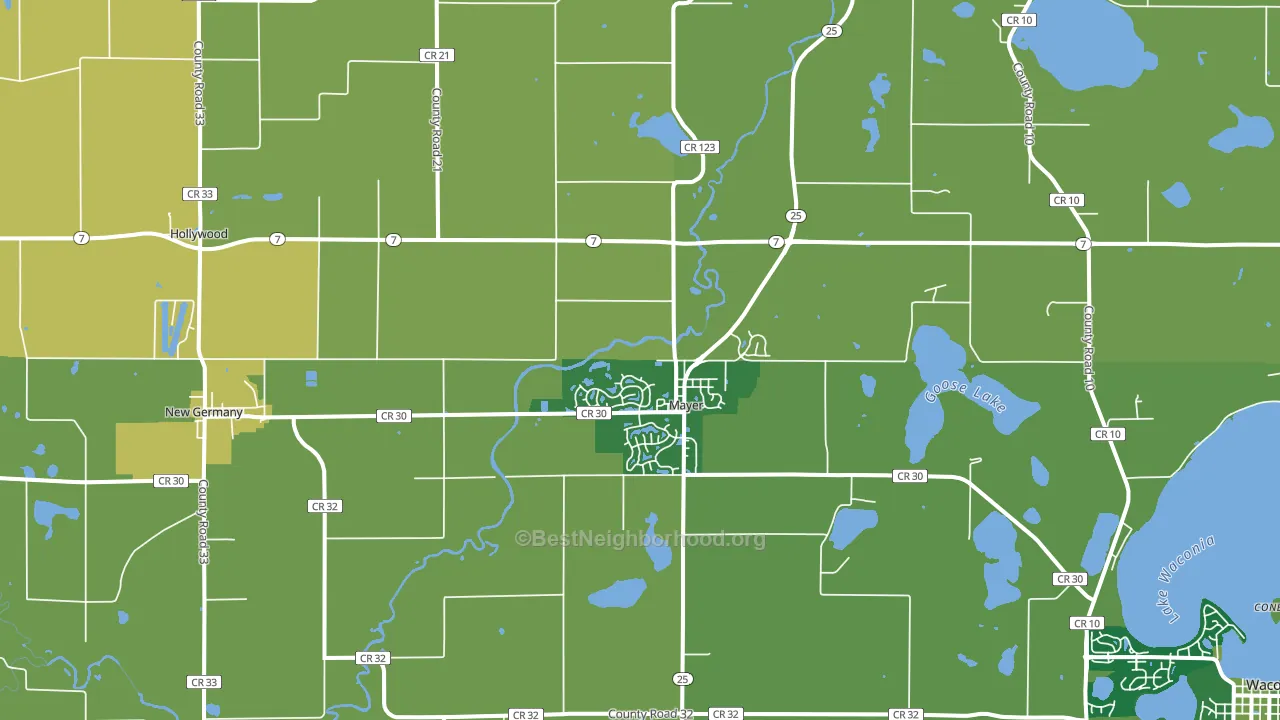 Mayer, MN block-group voter-turnout map