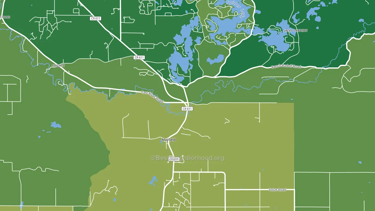 Mayfield, MI block-group voter-turnout map