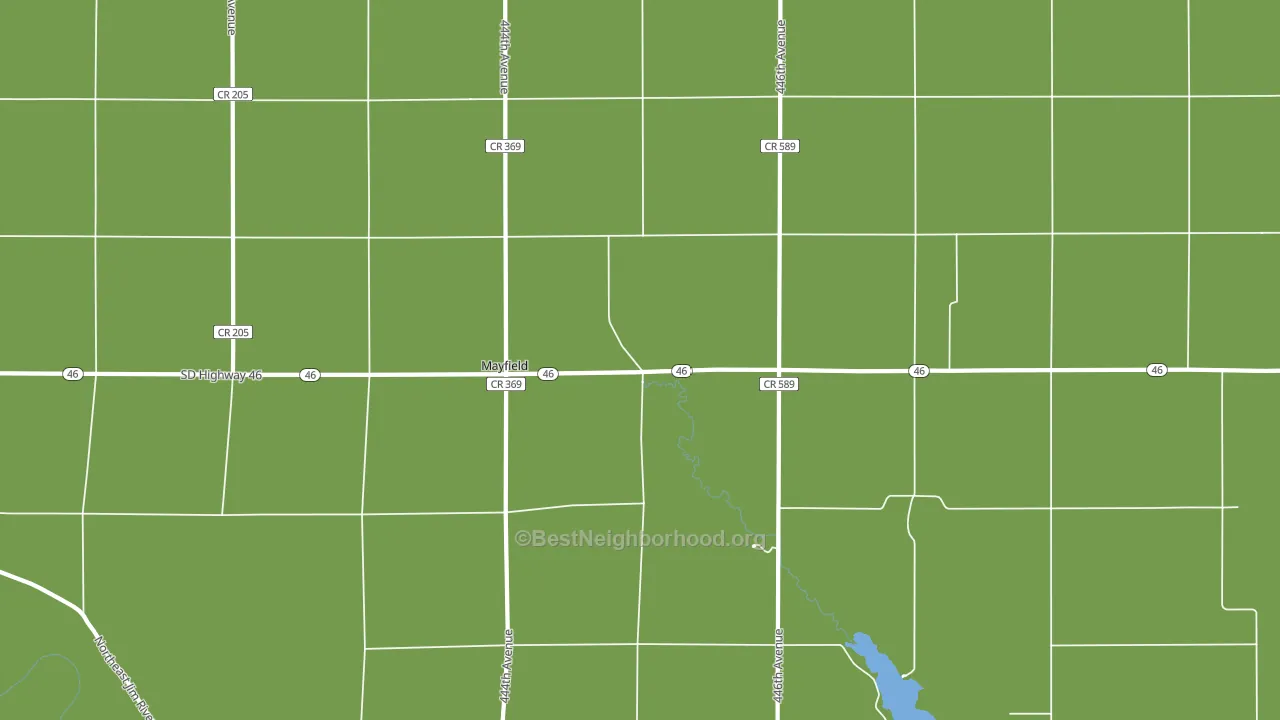 Mayfield, SD block-group voter-turnout map