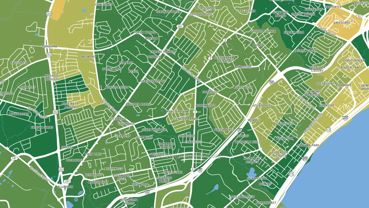 Mayfield, Wilmington, DE block-group voter-turnout map