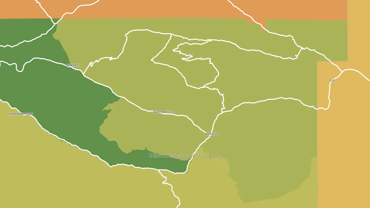 Mayhill, NM block-group voter-turnout map