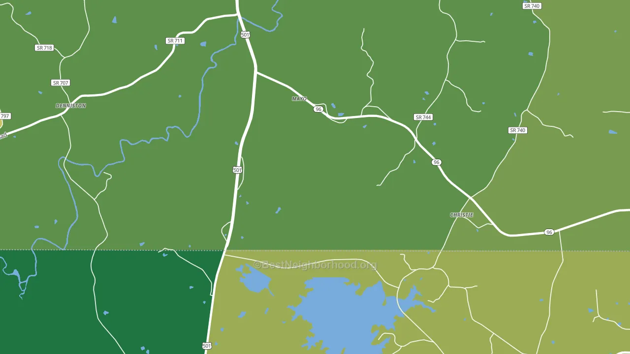 Mayo, VA block-group voter-turnout map