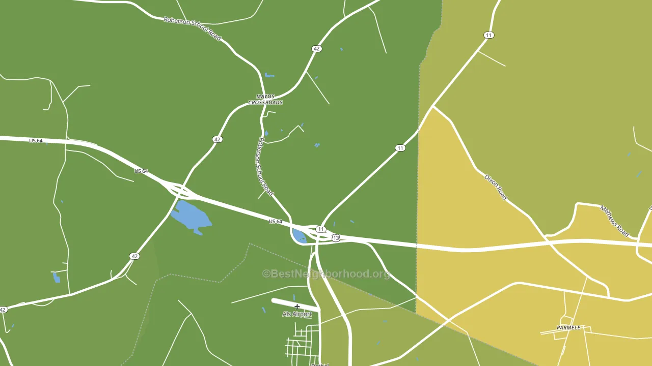Mayos Crossroads, NC block-group voter-turnout map