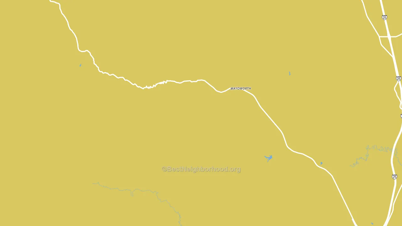 Mayoworth, WY block-group voter-turnout map